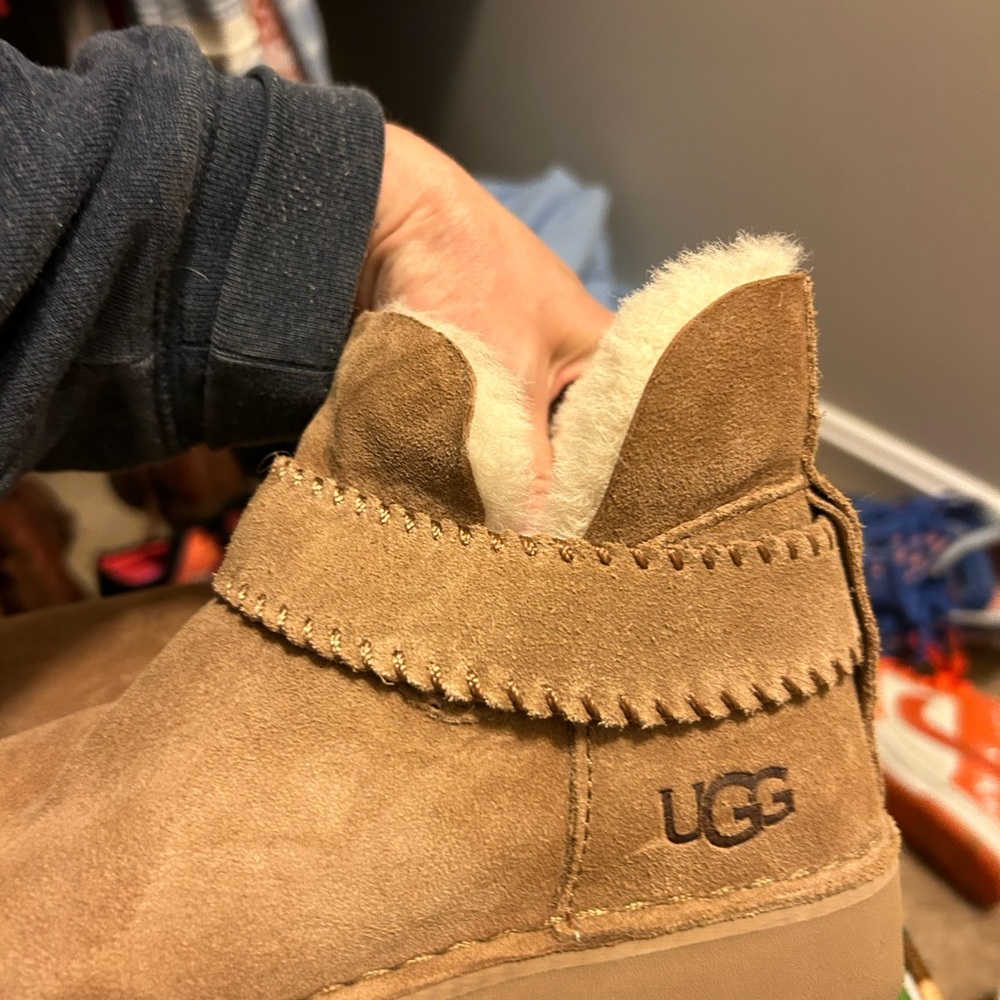 Short UGG boots, suede, really cute, size 6